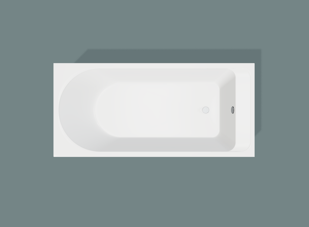 بانيو ايمليا يمين 150x70 سيملس ابيض من ديورافيت